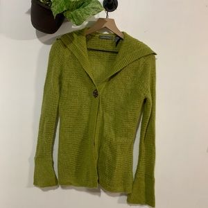 Vintage 90’s bell sleeve olive cardigan sweater sm